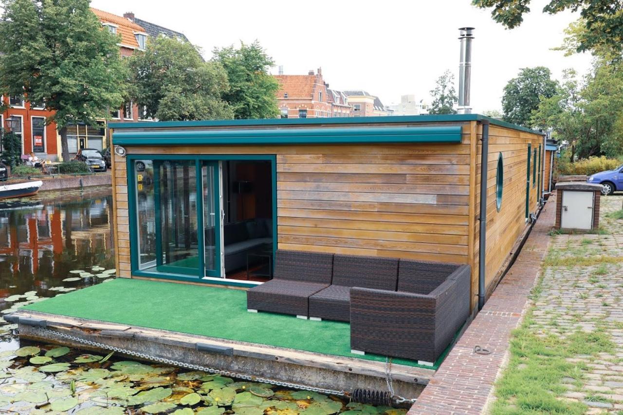 Beautiful Houseboat In The Centre Of Leiden Exterior foto